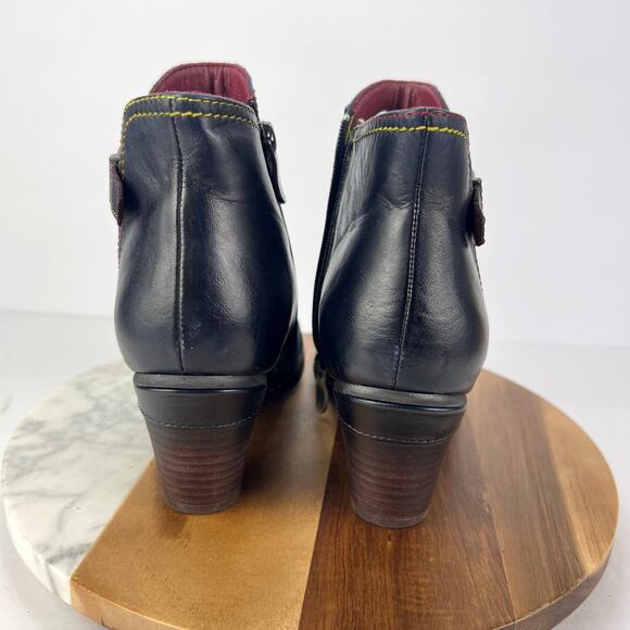 NEW L'Artiste By Spring Step 38 Captivate Women's Leather Block Heel Boots - Picture 6 of 14